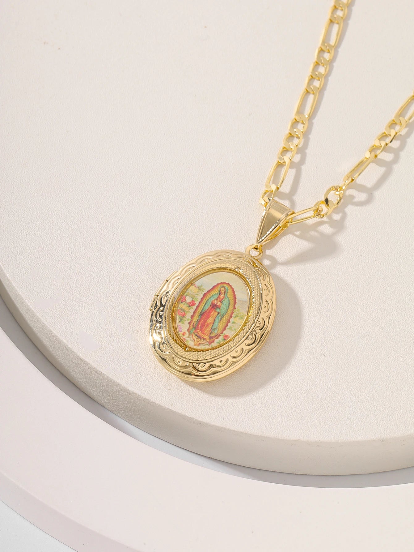 14k Gold Guadalupe Locket