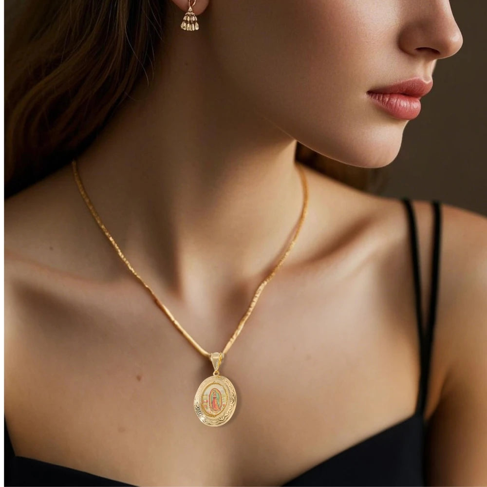 14k Gold Guadalupe Locket