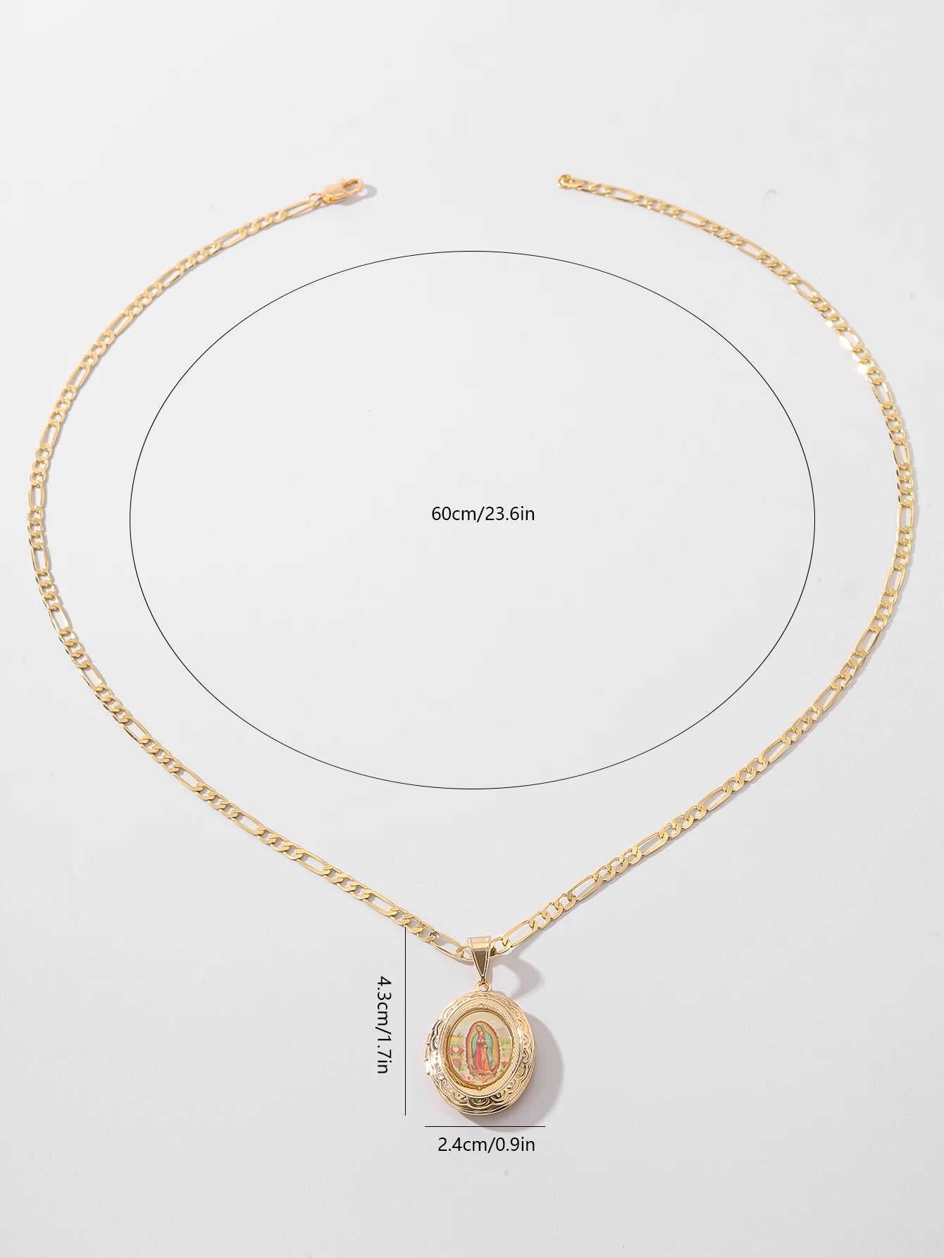 14k Gold Guadalupe Locket