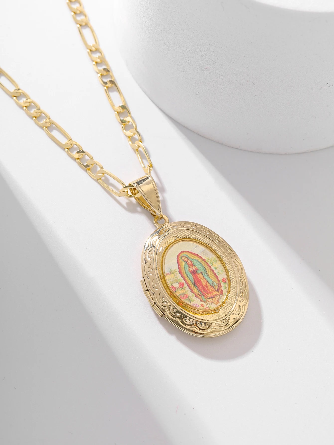 14k Gold Guadalupe Locket