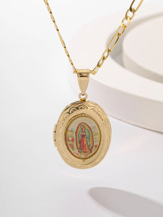 14k Gold Guadalupe Locket